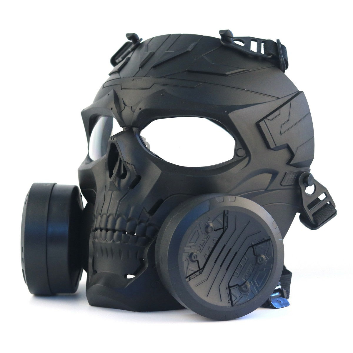Tactical Protective Mask With Dual Fans  gelblasterbest Black Transparent 