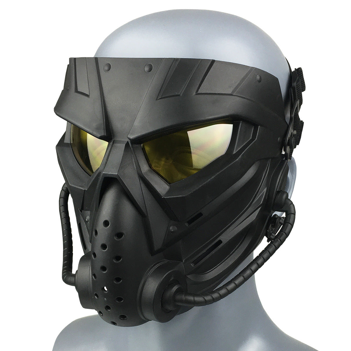 Tactical Full Face Protective Mask  gelblasterbest Black Yellow 