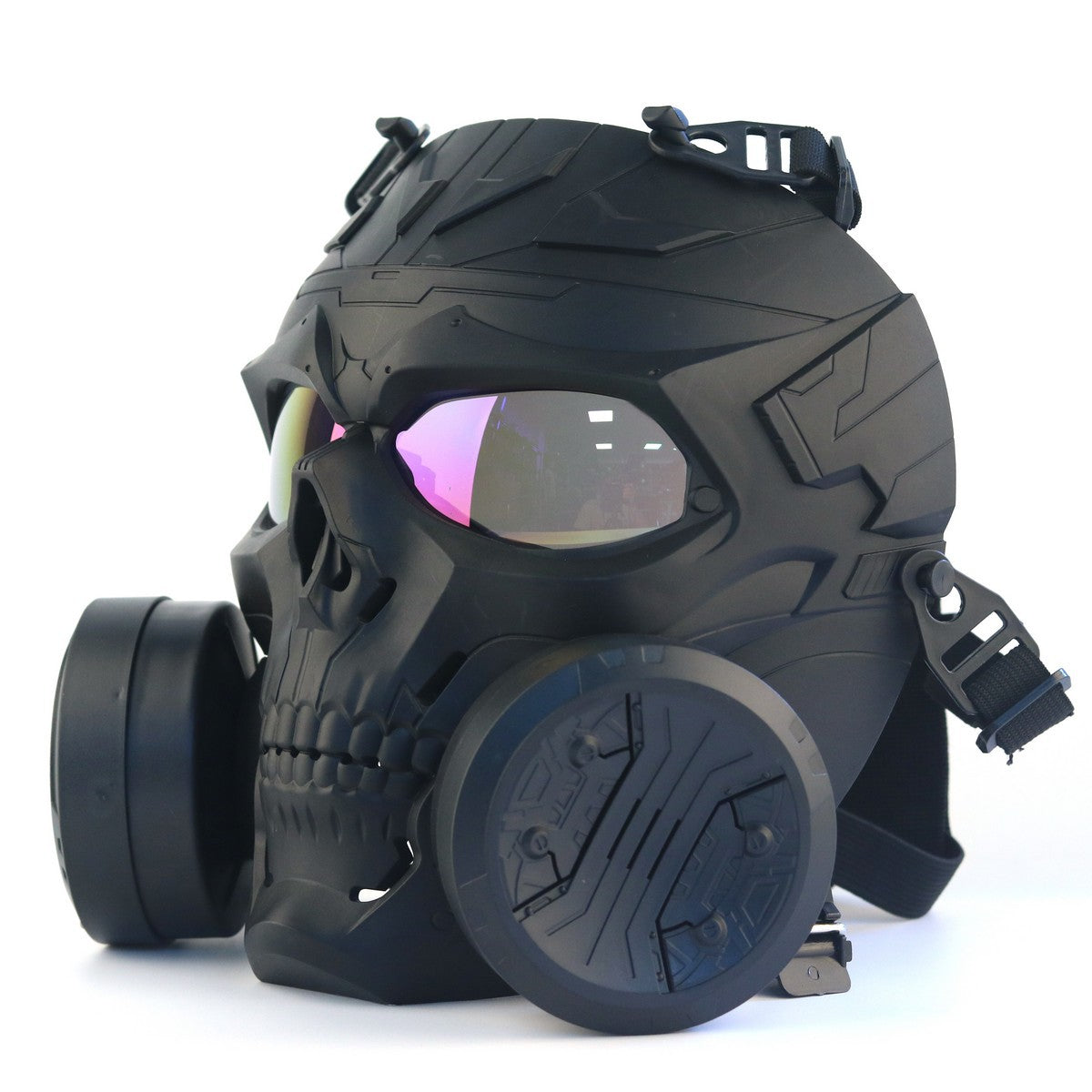 Tactical Protective Mask With Dual Fans  gelblasterbest Black Multicolor 