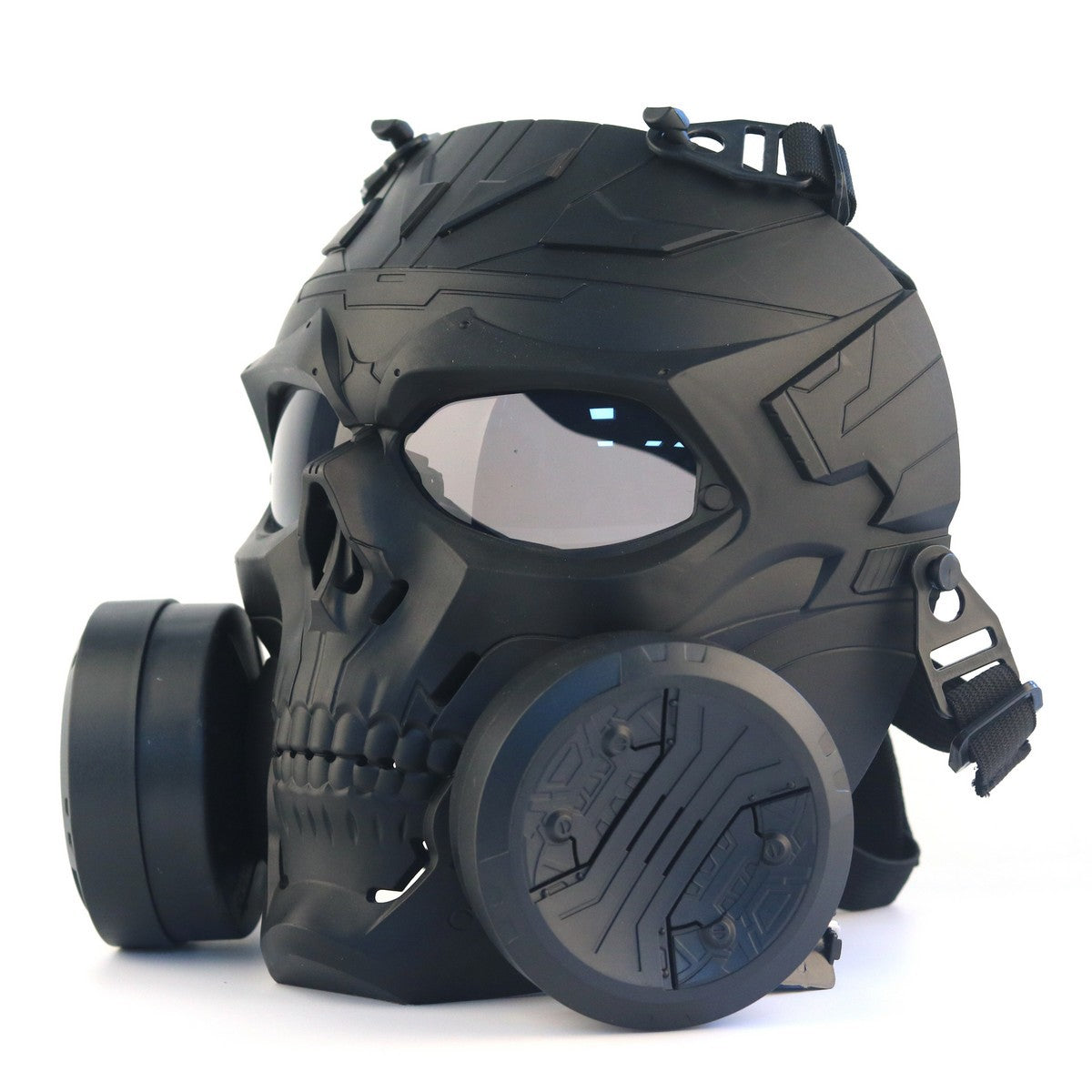 Tactical Protective Mask With Dual Fans  gelblasterbest Black Gray 