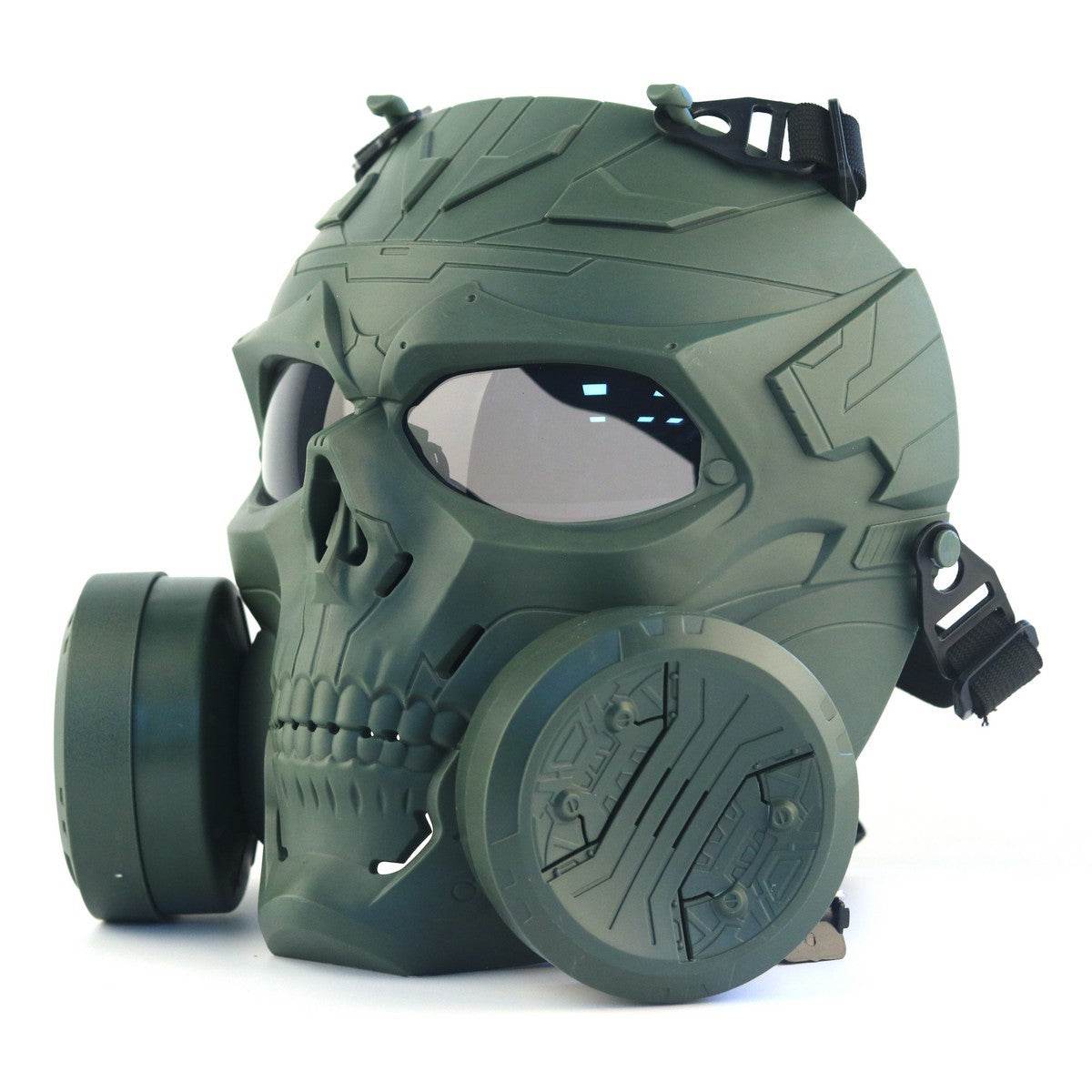 Tactical Protective Mask With Dual Fans  gelblasterbest Green Gray 