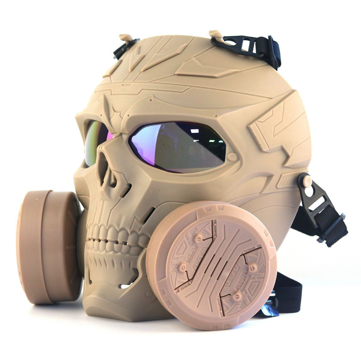 Tactical Protective Mask With Dual Fans  gelblasterbest Yellow Multicolor 