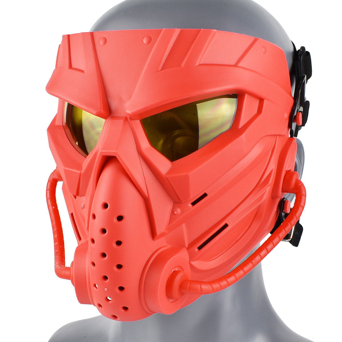 Tactical Full Face Protective Mask  gelblasterbest Red Yellow 