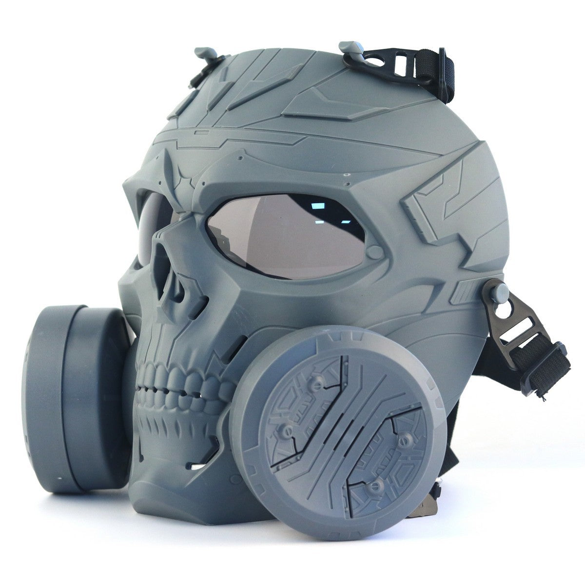 Tactical Protective Mask With Dual Fans  gelblasterbest Gray Gray 